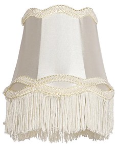 Abajur de tecido creme 12 cm - Granny Retro