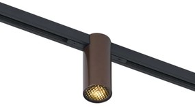 Foco moderno bronze escuro para sistema de calhas monofásico GU10 35mm - Slimline Nubee Honey Moderno