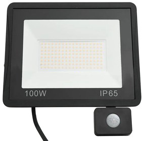 Projetor c/ iluminação LED e sensor 100 W branco quente