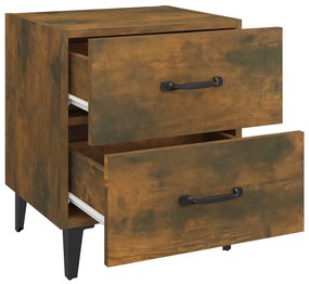 Mesas de cabeceira 2 pcs 40x35x47,5 cm cor carvalho fumado