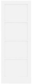 Porta Interna "ORKDAL" Branca 78x211x4 cm Porta de Madeira Sólida de P