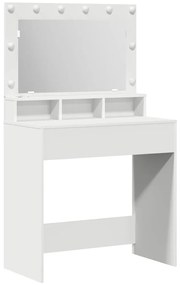 mesa de maquilhagem vidaXL com luzes LED brancas 79x41x135 cm
