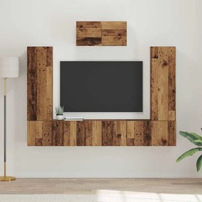 vidaXL Conjunto de móvel de TV 7 pcs Madeira Antiga 180 x 30 x 120 cm