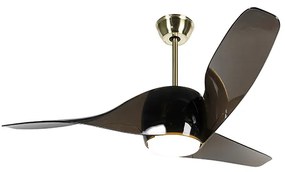 Ventilador de teto em latão com controle remoto incluindo LED - Sirocco 50 Moderno