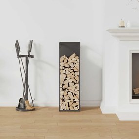 Suporte para lenha 25x25x80 cm aço laminado a frio preto