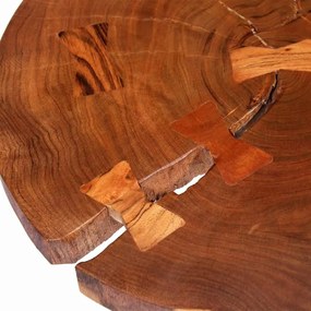 Mesa de centro de tronco madeira de acácia maciça (55-60)x40 cm