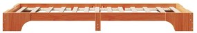 Estrutura de Cama Castanha 75x190 cm Madeira de Pinho Maciça da