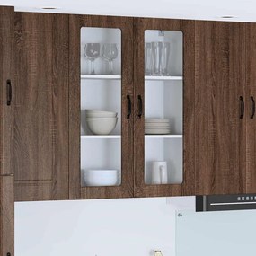 vidaXL Armário de cozinha suspenso Carvalho Marrom 80 x 31 x 100 cm