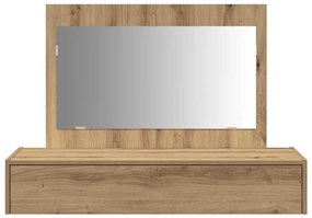 Mesa de Maquilhagem Suspensa em Carvalho Artesanal 100x40x70 cm