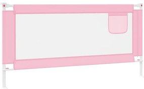 Barra de segurança p/ cama infantil tecido 180x25 cm rosa