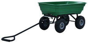 Carrinho de mão basculante para jardim 300 kg 75 L verde