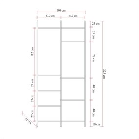 Guarda-roupa Dynamic – Pinho Atlântico – 104 x 225 x 52 cm