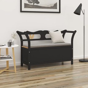 vidaXL Banco 107x45x75,5 cm madeira de abeto maciça preto