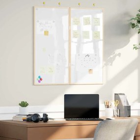 vidaXL Quadro de Avisos Manual Branco 80 x 80 x 1,4 cm