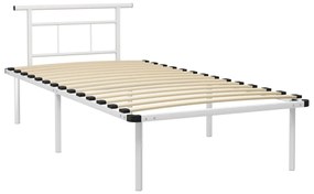 Estrutura de cama 100x200 cm metal branco