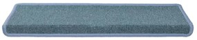 Tapete/carpete para degraus 15 pcs 65x21x4 cm azul