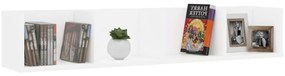 Prateleira de parede para CD 100x18x18 cm deriv. madeira branco