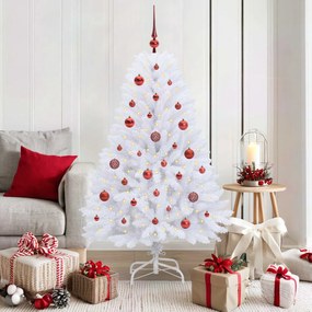 vidaXL Árvore de Natal Articulada Artificial Branco 150 cm PVC e Aço