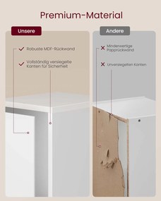 Estante estreita com 3 níveis 24 x 20 x 94,8 cm para arrumação Branca