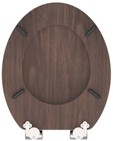SCHÜTTE Assento de sanita com fecho suave DARK WOOD MDF