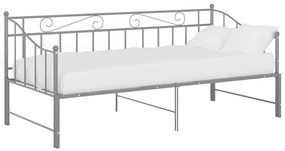 Estrutura sofá-cama de puxar 90x200 cm metal cinzento