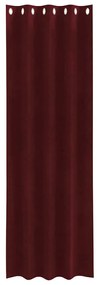 Cortinas Blackout vidaXL com Ilhós 2 pcs Vermelho Bordô Veludo