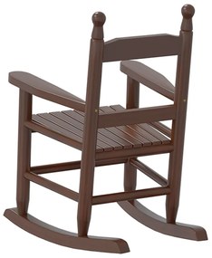 Cadeiras de baloiço infantis 2 pcs álamo maciço castanho