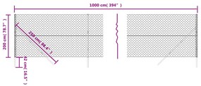 Cerca de arame 2x10 m antracite