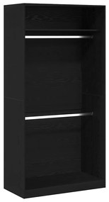 Guarda-roupa de Carvalho Preto da - 100 x 50 x 200 cm, feito de madeir