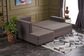 Sofá-Cama de Canto Ece – Castanho – 242x88x90 cm