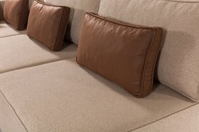 Sofá-Cama de Canto Matris – Castanho – 285x90x192 cm