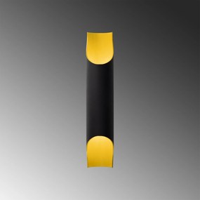 Candeeiro de Parede Efsun - Preto - Diâmetro 8cm, Altura 40cm