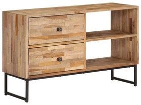 vidaXL Móvel de TV em teca recuperada 90x30x55 cm