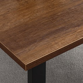 HOMCOM Mesa de Centro Retangular Mesa de Centro Estilo Industrial com Bancada de Madeira e Estrutura de Aço para Escritório Estúdio 100x60x50cm Madeira e Preto