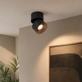 Foco de Superfície Moderno Preto GU10 50mm Inclinável - Echo