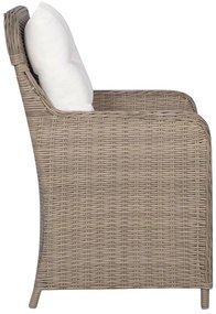 5 pcs conjunto de jantar para jardim castanho