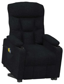 Poltrona de massagens elevatória tecido preto