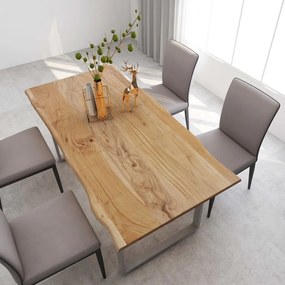 vidaXL Mesa de jantar 180x90x76 cm madeira de acácia maciça