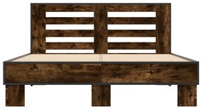 Estrutura de cama 135x190 cm derivados madeira/metal