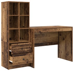 Mesa com Armazenamento Madeira Antiga Madeira Derivada