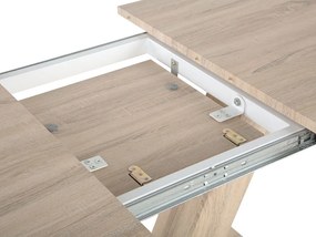 Mesa de jantar extensível castanha clara 140/180 x 90 cm LIXA Beliani