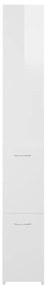 Armário WC 25x26,5x170 cm derivados de madeira branco brilhante