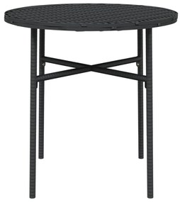 Mesa de centro 45 cm vime PE preto