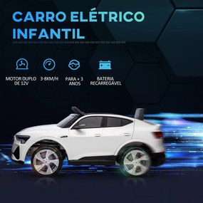 HOMCOM Carro Elétrico Audi E-Tron 12V para Crianças acima de 3 Anos co