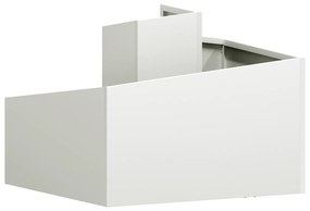 Vaso de Plástico Branco Plástico Médio Inserções Decorativas