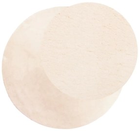 Tapete pelo curto macio e lavável HUARTE Ø 80 cm bege