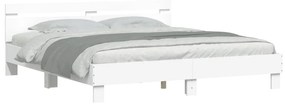 Estrutura cama c/ cabeceira 160x200 cm derivados madeira branco