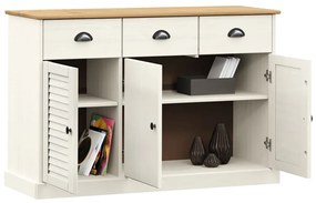 Aparador com gavetas VIGO 113x40x75 cm pinho maciço branco