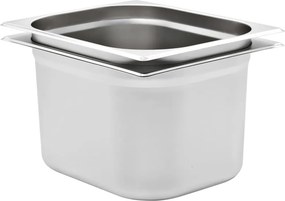 vidaXL Recipientes gastronorm 2 pcs GN 1/2 200 mm aço inoxidável