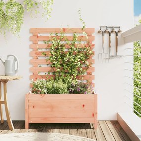 Vaso de jardim c/ suporte 79x39,5x114 cm madeira douglas maciça